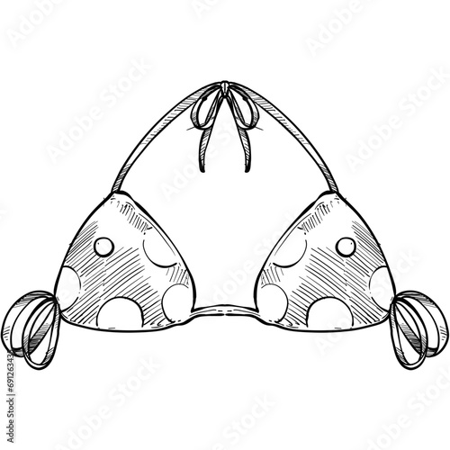 women beachwear handdrawn illustration