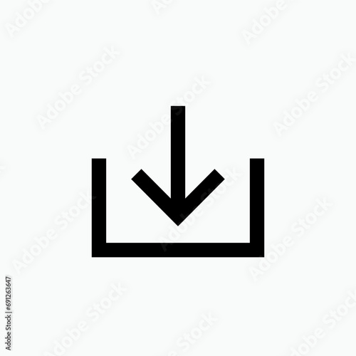 Download Icon. Symbol Save Data, Picture, Music and Others  - Vector.