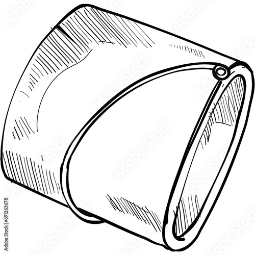 paint bucket handdrawn illustration