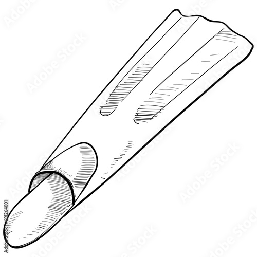diving fins handdrawn illustration