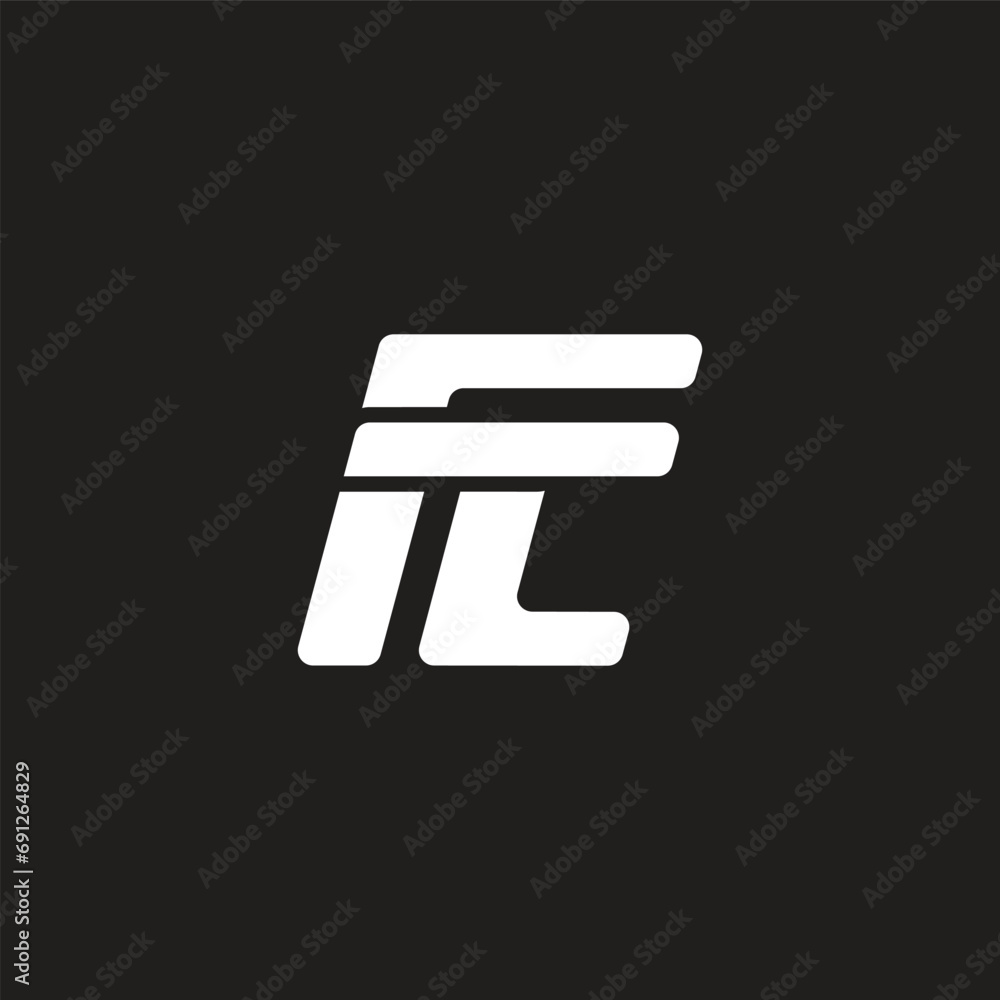 letter fc motion fast line simple logo vector letter fc motion fast line simple logo vector