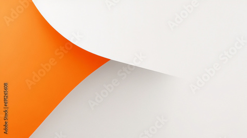 Der stilisierte moderne weiße und orange abstrakte geometrische quadratische Hintergrund mit Schatten. Vektorillustration. Sie können für Poster, Flyer, Vorlagen, Banner, Hintergrundbilder verwenden. photo