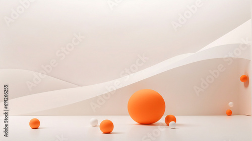 Der stilisierte moderne weiße und orange abstrakte geometrische quadratische Hintergrund mit Schatten. Vektorillustration. Sie können für Poster, Flyer, Vorlagen, Banner, Hintergrundbilder verwenden.