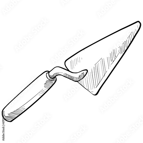 trowel handdrawn illustration