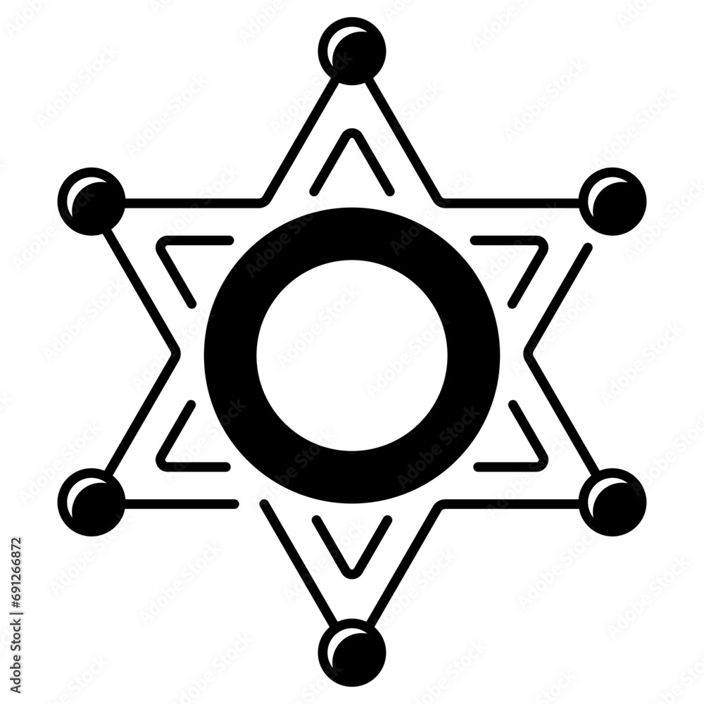 Sheriff Star Icon Sheriff Star Icon