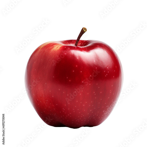 Red apple isolated on a transparent background. PNG elements for design.