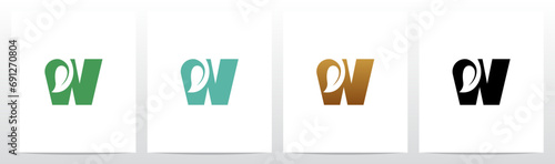 Leaf Negative Space On Letter Logo Design W
