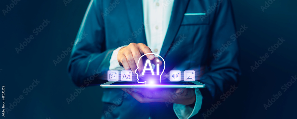 Artificial intelligence helps create results through text chat, typing, and even voice commands, reimagining the work for social media marketing, social media. Futuristic ideas analyze data fast.