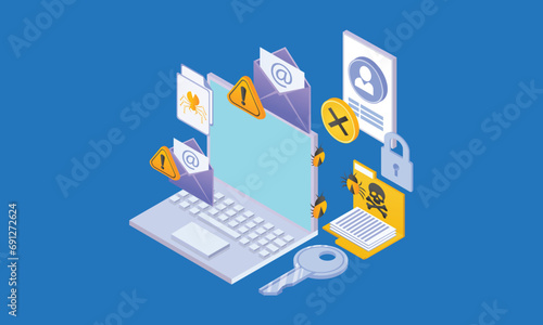 3d Insecurity of personal information.on pastel background.3d handmade.3d vector icon for technology,business illustration.