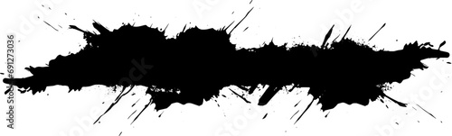 artistic texture of ink brush strokes, Isolated ink splashes and drops. Different handdrawn spray design, grunge splash