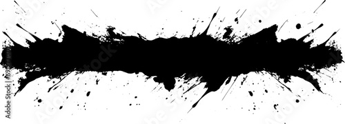 artistic texture of ink brush strokes, Isolated ink splashes and drops. Different handdrawn spray design, grunge splash