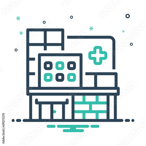 Mix icon for hospital