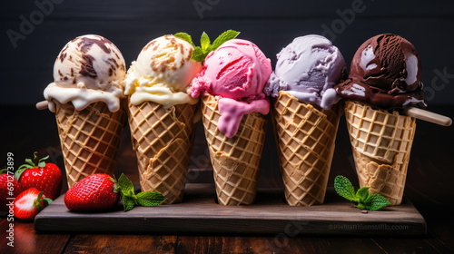 Ice cream- Gelato Generative Ai