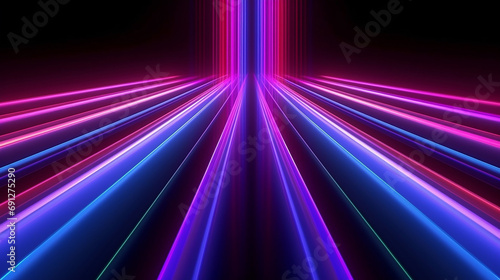 3D render abstract minimal background vertical pink and blue. Generative AI