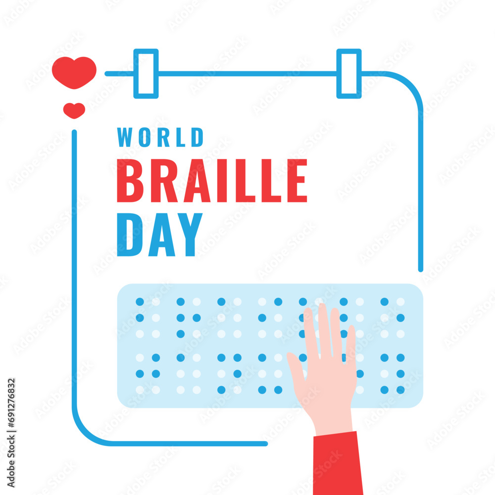 World Braille Day Vector Design Illustration