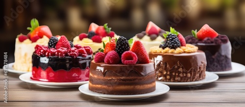 Vienna's bakery cafe offers a variety of Austrian desserts, including chocolate and fruit cakes.