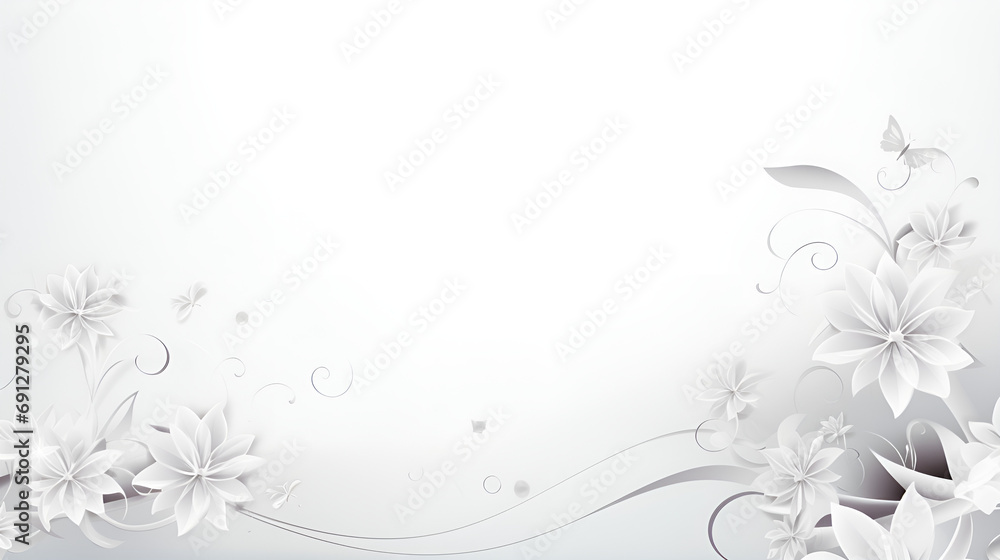 A white floral background with a floral pattern looking soo beautifull it prent like wedding card
