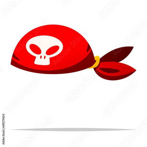 Pirate bandana vector isolated illustration