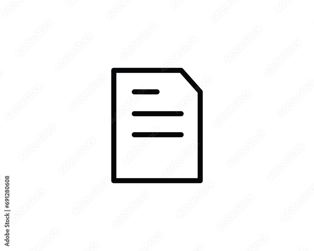 Document page information icon vector symbol design isolated illustration Document page information icon vector symbol design isolated illustration