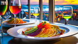 Sip and Savor: National Spaghetti Day Brings Futuristic Rainbow Pappardelle Bliss