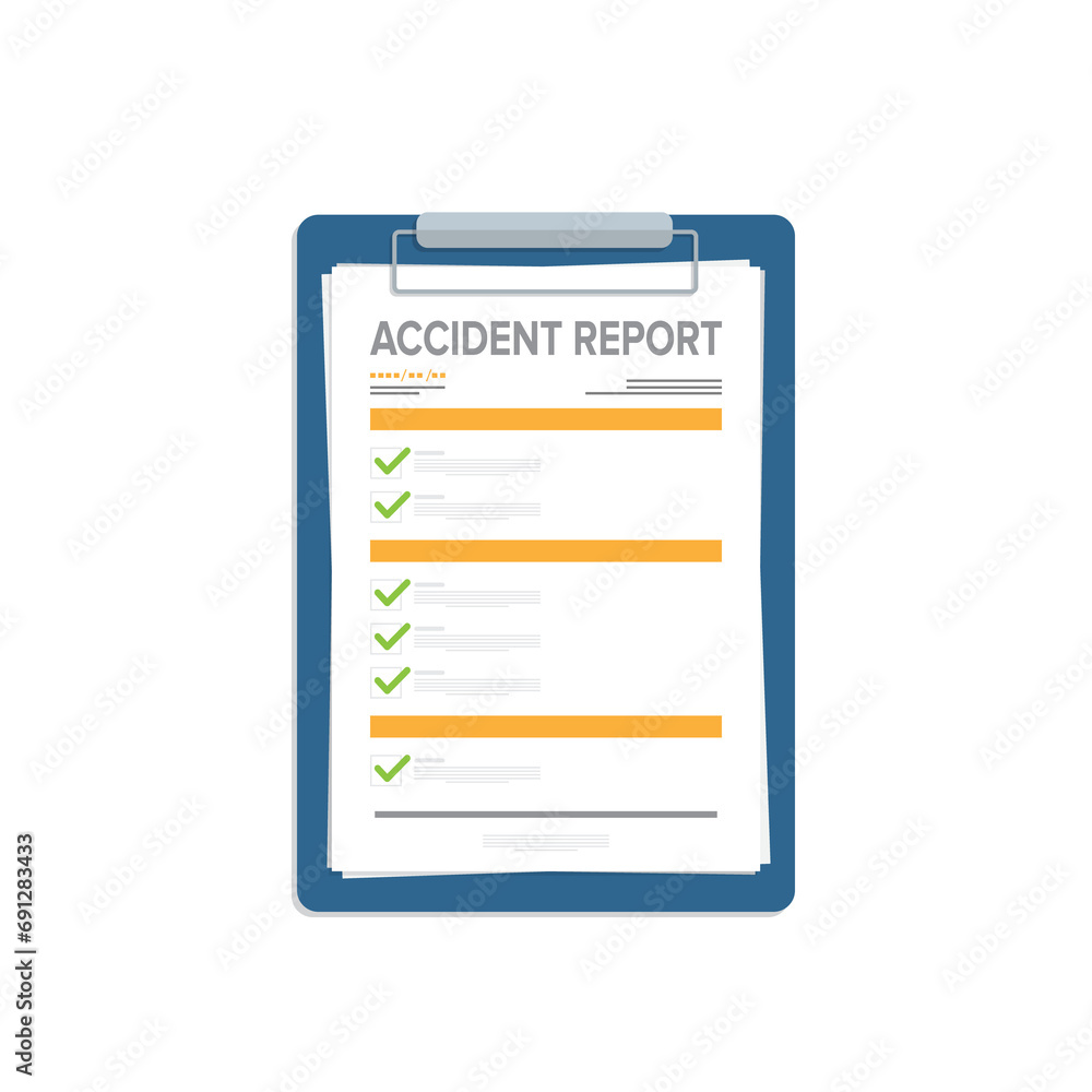 Accident report form, format png 