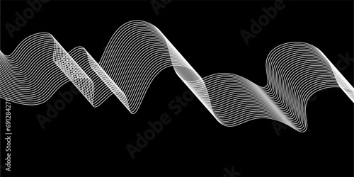 Graphic design art of abstract illusion of spiral with geometric shapes of pink and violet neon lines modern