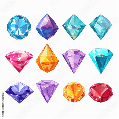 crystal jewelry jewel diamond gem gemstone stone set brilliant precious sapphire luxury vector tr photo