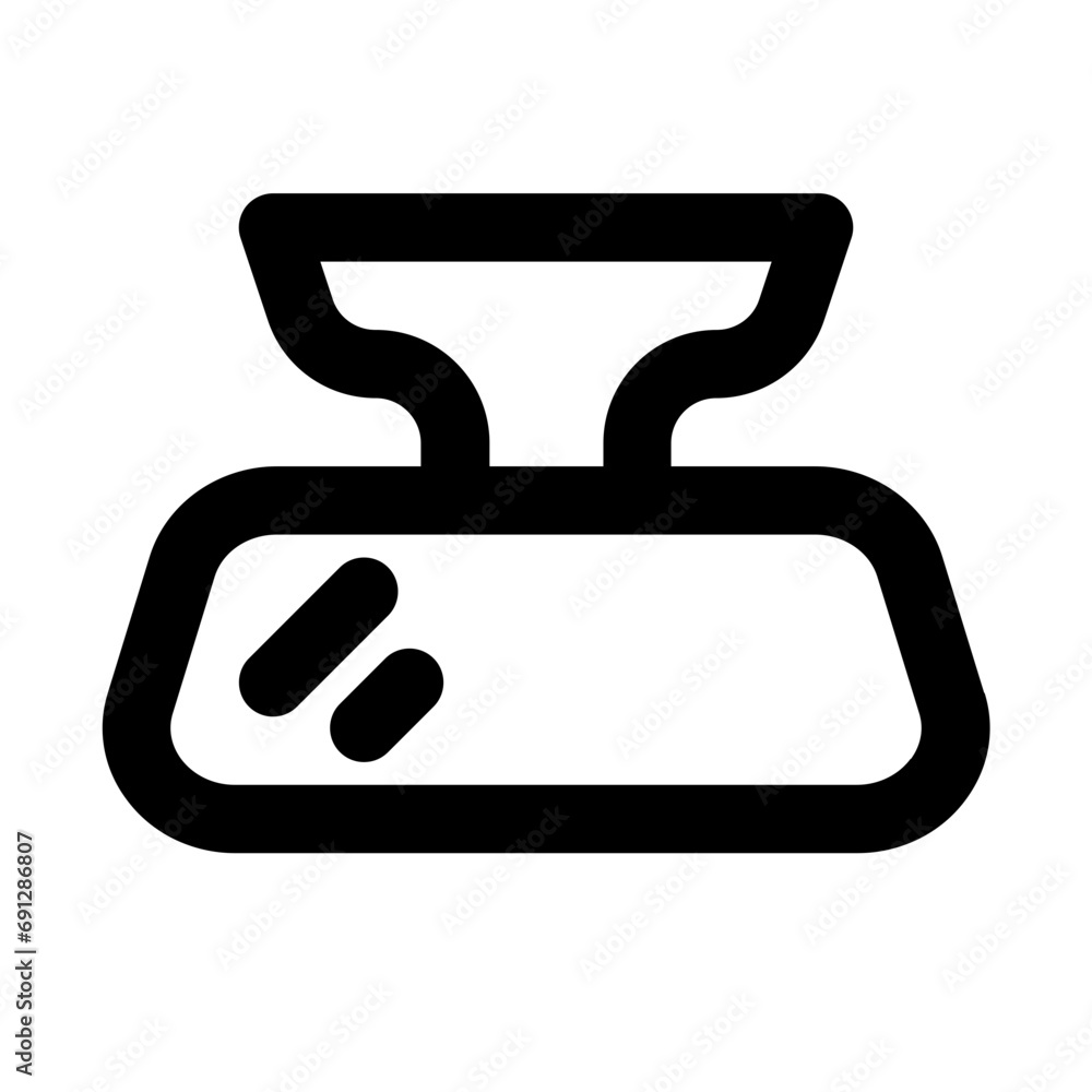 Rearview Mirror Line UI Icon Rearview Mirror Line UI Icon