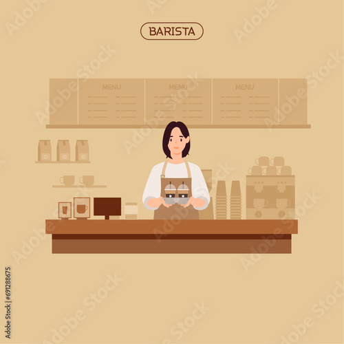 barista working at a cafe.
young boss working with a smile.
카페에서 일하고 있는 바리스타
미소로 일하고 있는 젊은 사장님