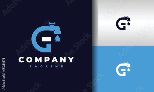 letter G water faucet logo