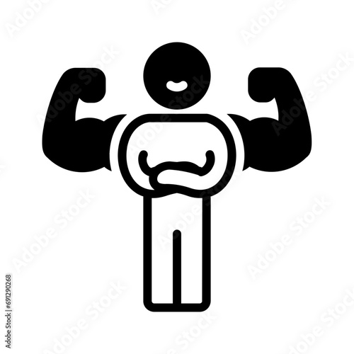 Solid black icon for Confidence