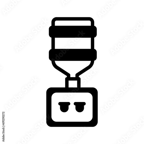 Solid black icon for Dispense