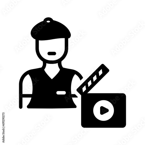 Solid black icon for Director