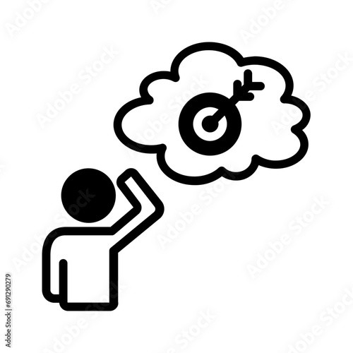 Solid black icon for Expectation