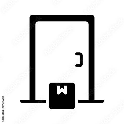 Solid black icon for Doorstep