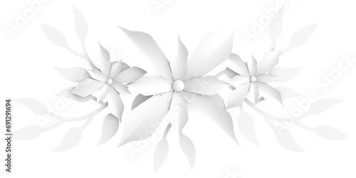 3D paper flower. 3D illustration.