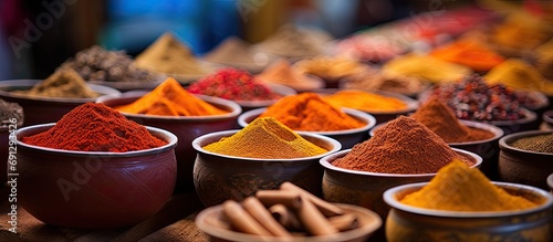 Cooking spices on sale at the bazaar.