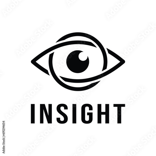 lines circle eye modern insight logo symbol icon vector graphic design illustration idea creative