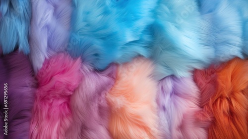 Abstract Colorful Dyed Sheep Wool Texture Background