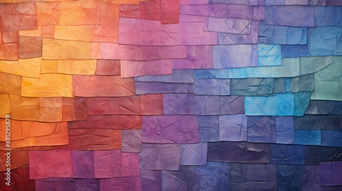 Colorful Patchwork Quilt Texture Background
