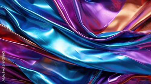 Abstract Colorful Tinfoil Texture Background