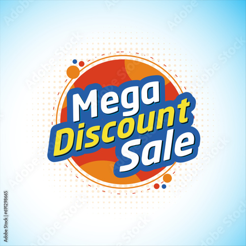 Mega Discount Sale Logo unit, Advertising, Promotional Retail Marketing. Offers, Discounts, sale logos Vector Design