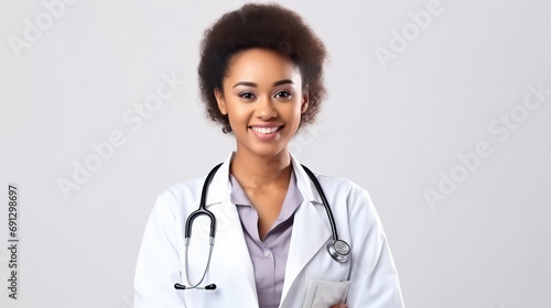 Portrait of African-American doctor female