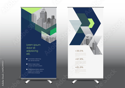 RollUp template vector illustration, Designed for style applied to the expo. Publicity banners, business model vertical.