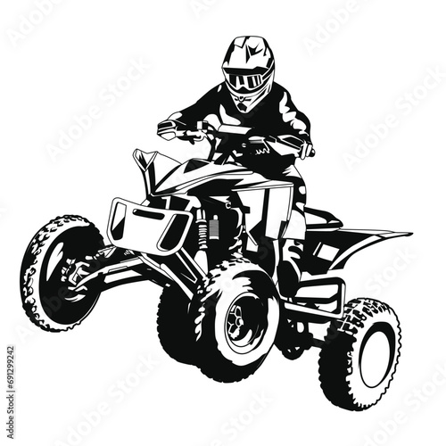 Atv off road vehicle vector illustration artwork