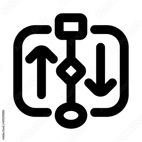 Flow Diagram Line UI Icon