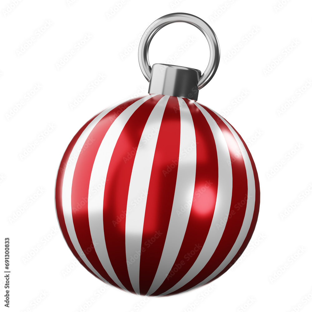 christmas ornament ball 3d icon isolated christmas ornament ball 3d icon isolated