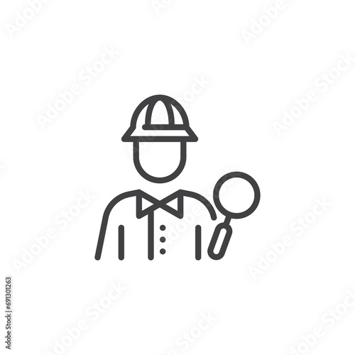 Archaeologist avatar line icon