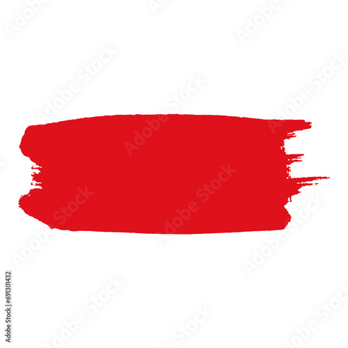 red ink paint brush stroke