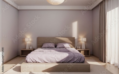 Modern Bedroom Interior in Abu Dabi, An Emerging Country generative ai photo
